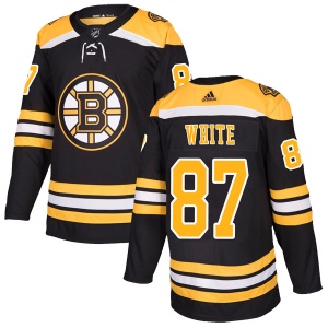 Men's A.J. White Boston Bruins Authentic Black Home Jersey - White