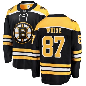 Men's A.J. White Boston Bruins Breakaway Black Home Jersey - White