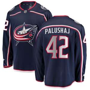 Men's Aaron Palushaj Columbus Blue Jackets Breakaway Home Jersey - Navy