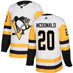 Men's Ab Mcdonald Pittsburgh Penguins Authentic Away Jersey - White