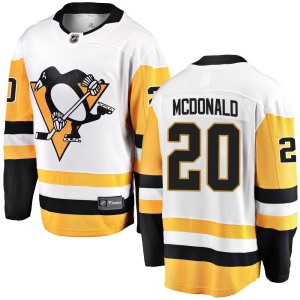 Men's Ab Mcdonald Pittsburgh Penguins Breakaway Away Jersey - White