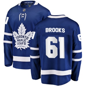 Men's Adam Brooks Toronto Maple Leafs Breakaway Home Jersey - Blue