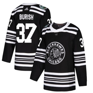 Men's Adam Burish Chicago Blackhawks Authentic 2019 Winter Classic Jersey - Black