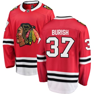 Men's Adam Burish Chicago Blackhawks Breakaway Home Jersey - Red