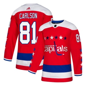 Men's Adam Carlson Washington Capitals Authentic Alternate Jersey - Red