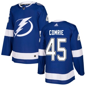 Men's Adam Comrie Tampa Bay Lightning Authentic Home Jersey - Blue