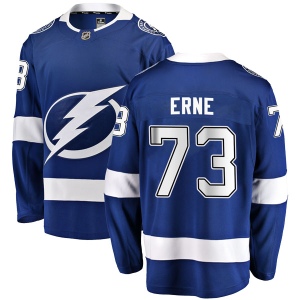 Men's Adam Erne Tampa Bay Lightning Breakaway Home Jersey - Blue