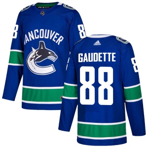 Men's Adam Gaudette Vancouver Canucks Authentic Home Jersey - Blue