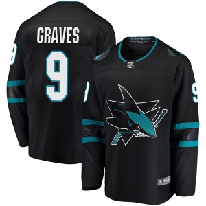 Men's Adam Graves San Jose Sharks Breakaway Alternate Jersey - Black