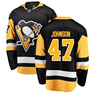 Men's Adam Johnson Pittsburgh Penguins Breakaway Home Jersey - Black