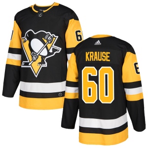 Men's Adam Krause Pittsburgh Penguins Authentic Home Jersey - Black