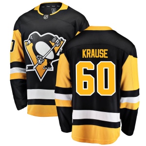 Men's Adam Krause Pittsburgh Penguins Breakaway Home Jersey - Black