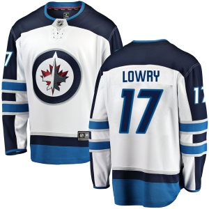 Men's Adam Lowry Winnipeg Jets Breakaway Away Jersey - White