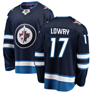 Men's Adam Lowry Winnipeg Jets Breakaway Home Jersey - Blue