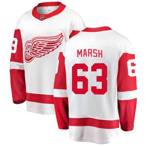 Men's Adam Marsh Detroit Red Wings Breakaway Away Jersey - White