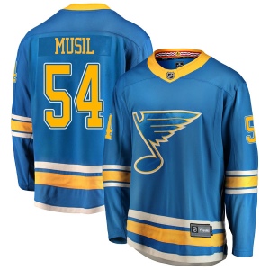 Men's Adam Musil St. Louis Blues Breakaway Alternate Jersey - Blue