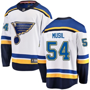 Men's Adam Musil St. Louis Blues Breakaway Away Jersey - White