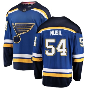 Men's Adam Musil St. Louis Blues Breakaway Home Jersey - Blue