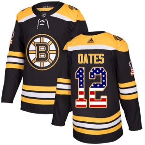 Men's Adam Oates Boston Bruins Authentic USA Flag Fashion Jersey - Black