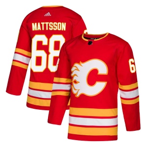 Men's Adam Ollas Mattsson Calgary Flames Authentic Alternate Jersey - Red