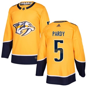 Men's Adam Pardy Nashville Predators Authentic Home Jersey - Gold