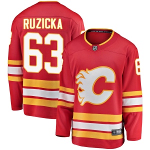 Men's Adam Ruzicka Calgary Flames Breakaway Alternate Jersey - Red