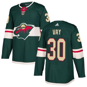 Men's Adam Vay Minnesota Wild Authentic Home Jersey - Green