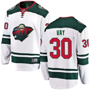 Men's Adam Vay Minnesota Wild Breakaway Away Jersey - White