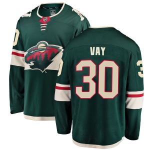 Men's Adam Vay Minnesota Wild Breakaway Home Jersey - Green