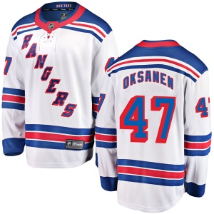 Men's Ahti Oksanen New York Rangers Breakaway Away Jersey - White