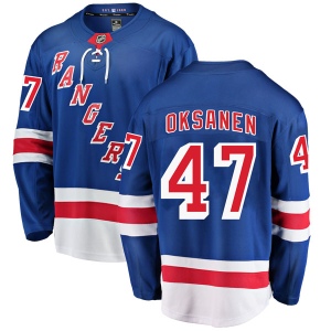 Men's Ahti Oksanen New York Rangers Breakaway Home Jersey - Blue