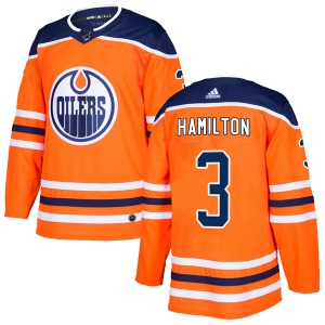 Men's Al Hamilton Edmonton Oilers Authentic r Home Jersey - Orange