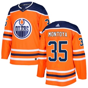 Men's Al Montoya Edmonton Oilers Authentic r Home Jersey - Orange