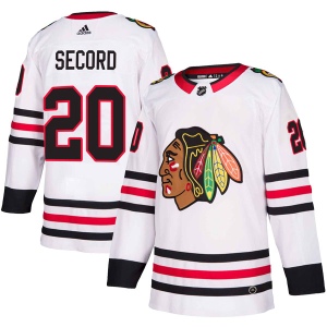 Men's Al Secord Chicago Blackhawks Authentic Away Jersey - White