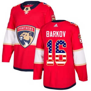 Men's Aleksander Barkov Florida Panthers Authentic USA Flag Fashion Jersey - Red