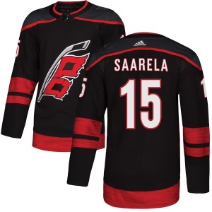 Men's Aleksi Saarela Carolina Hurricanes Authentic Alternate Jersey - Black