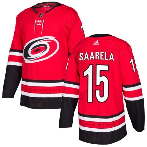 Men's Aleksi Saarela Carolina Hurricanes Authentic Home Jersey - Red