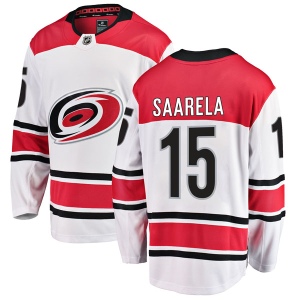 Men's Aleksi Saarela Carolina Hurricanes Breakaway Away Jersey - White