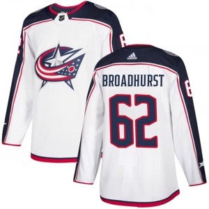 Men's Alex Broadhurst Columbus Blue Jackets Authentic Away Jersey - White