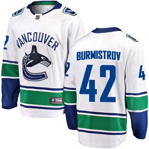 Men's Alex Burmistrov Vancouver Canucks Breakaway Away Jersey - White