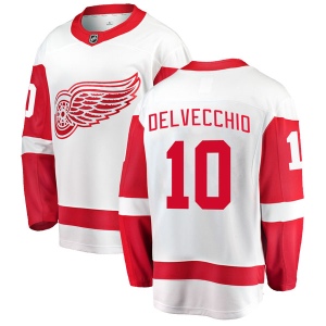 Men's Alex Delvecchio Detroit Red Wings Breakaway Away Jersey - White