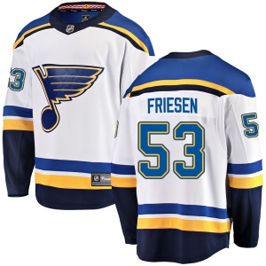 Men's Alex Friesen St. Louis Blues Breakaway Away Jersey - White