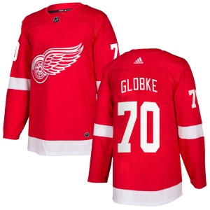 Men's Alex Globke Detroit Red Wings Authentic Home Jersey - Red