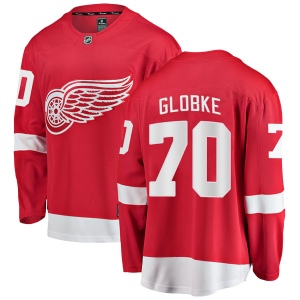 Men's Alex Globke Detroit Red Wings Breakaway Home Jersey - Red