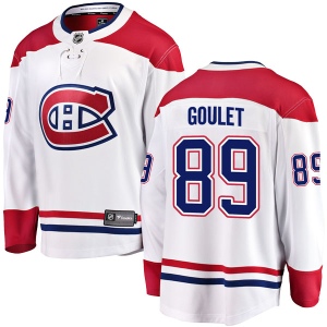 Men's Alex Goulet Montreal Canadiens Breakaway Away Jersey - White