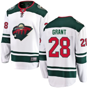 Men's Alex Grant Minnesota Wild Breakaway Away Jersey - White