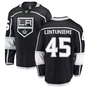 Men's Alex Lintuniemi Los Angeles Kings Breakaway Home Jersey - Black