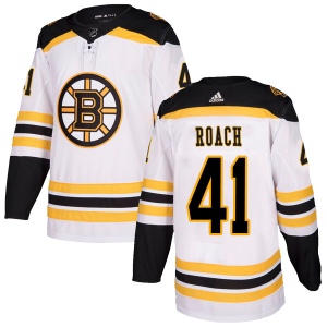 Men's Alex Roach Boston Bruins Authentic Away Jersey - White