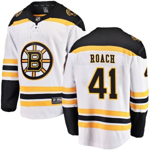 Men's Alex Roach Boston Bruins Breakaway Away Jersey - White