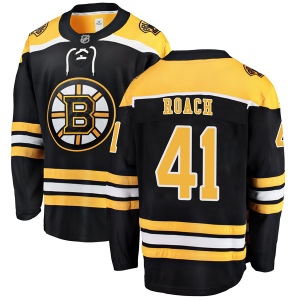 Men's Alex Roach Boston Bruins Breakaway Home Jersey - Black